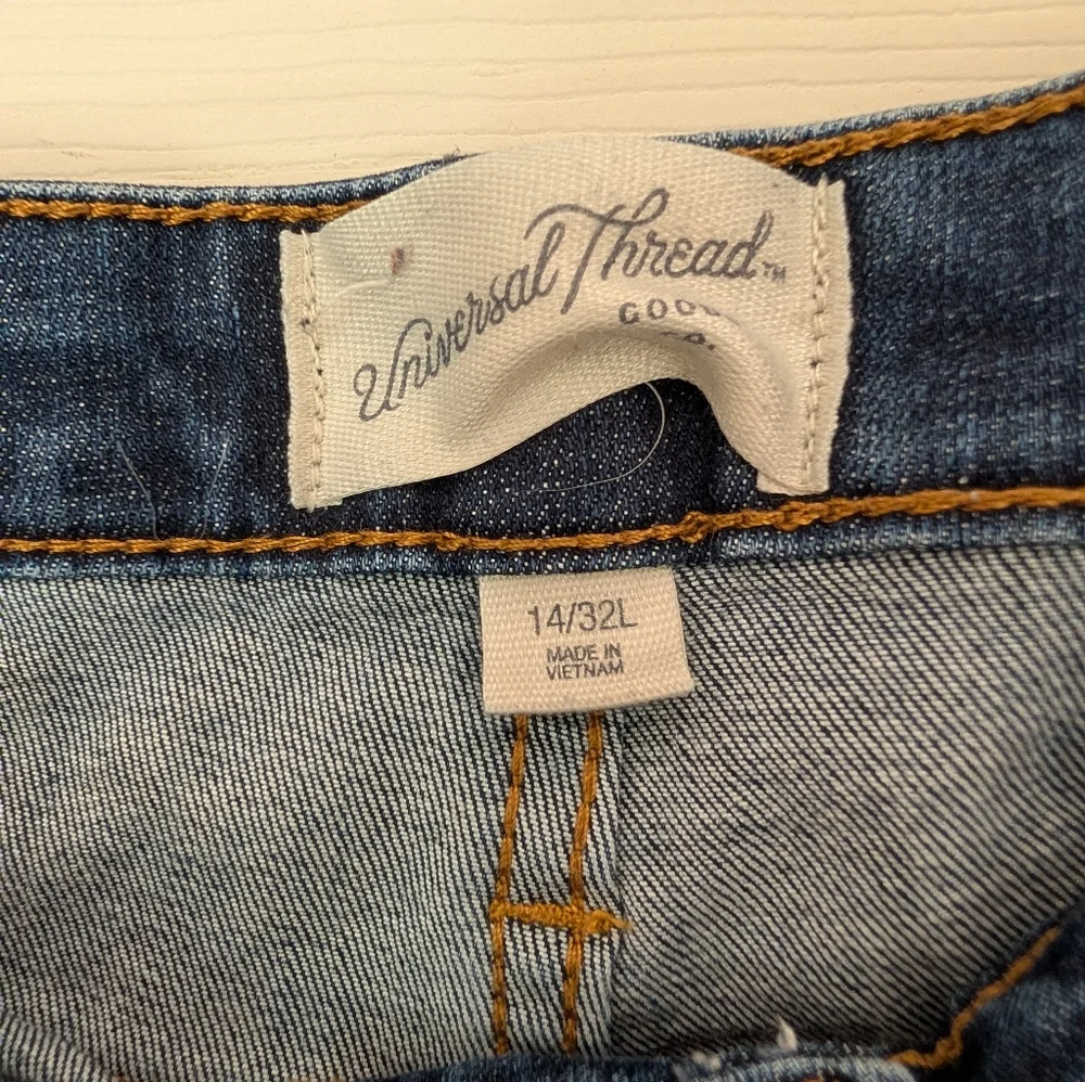 Universal Thread Dark Blue Skinny Jeans 14/32 Long - Picture 5 of 7